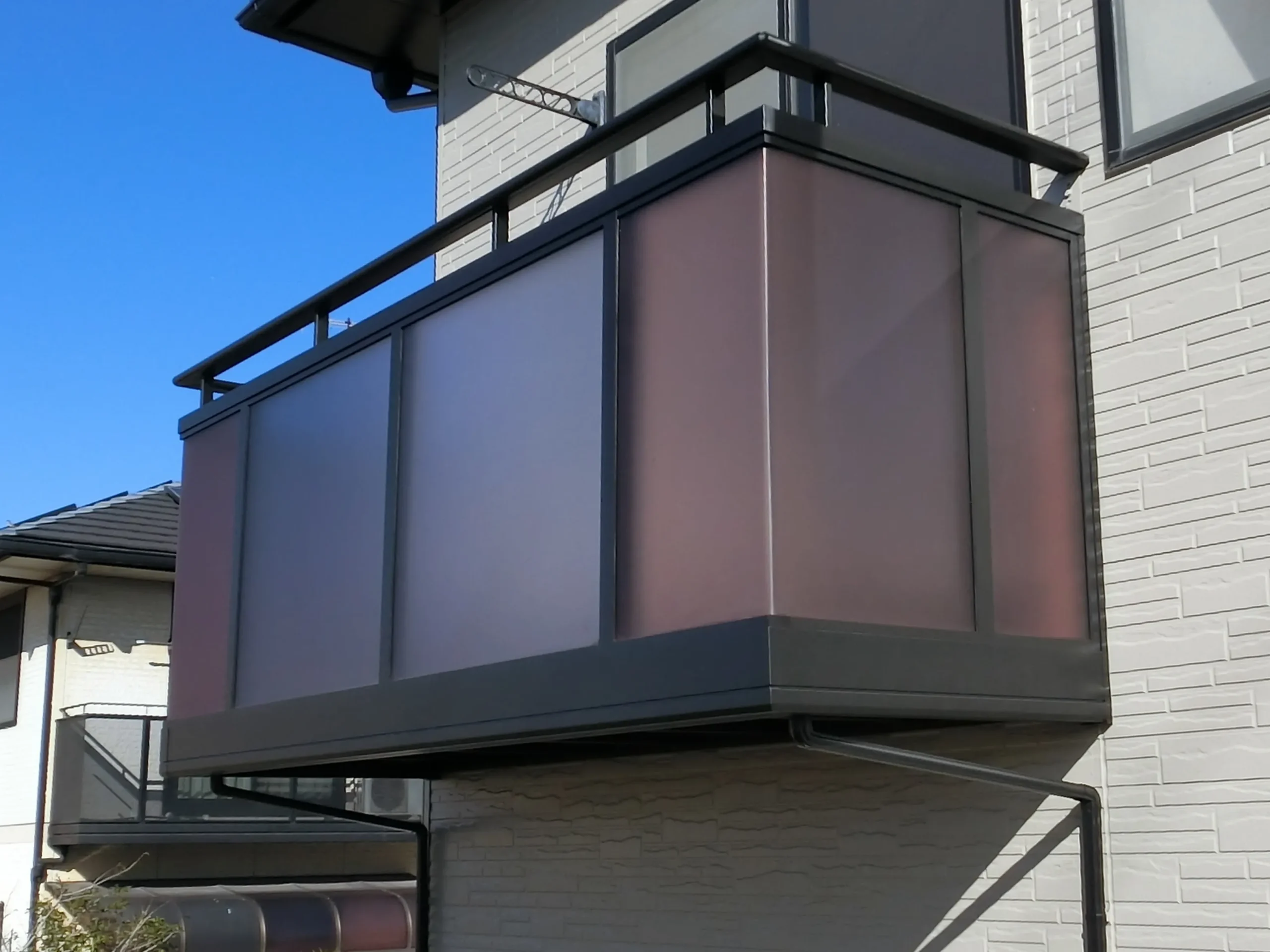 バルコニーのアルミ塗装