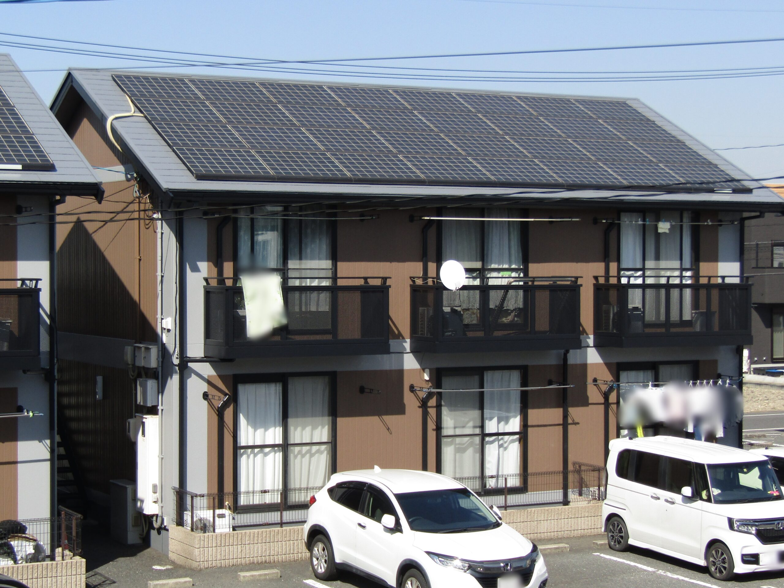 アパートの塗装完成