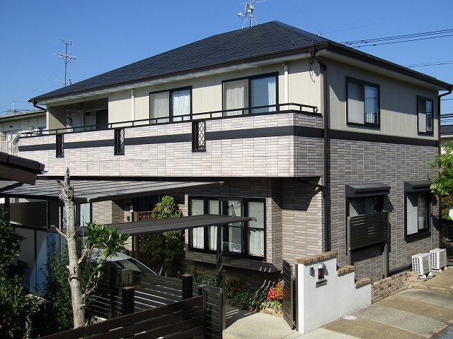 倉敷市外壁塗装施工前