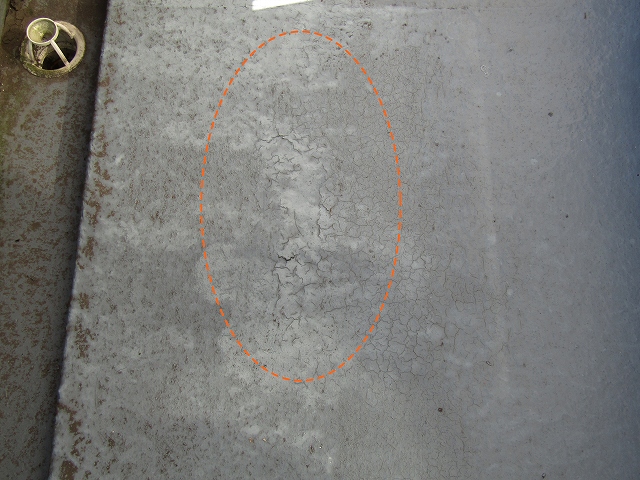 バルコニーの防水層の劣化