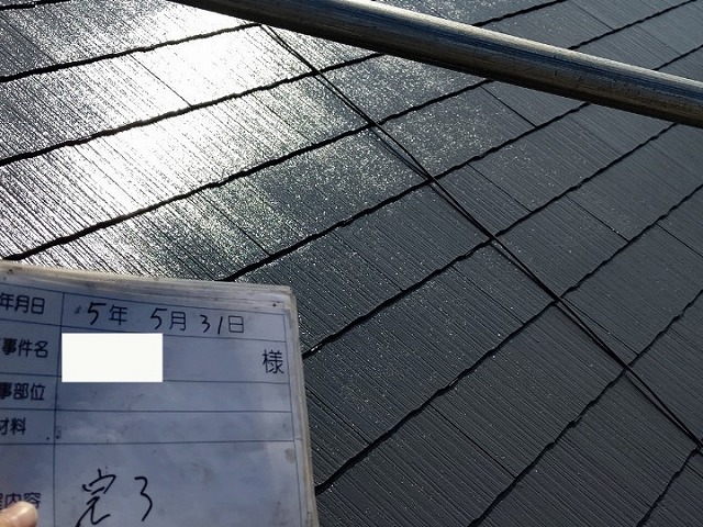 屋根の塗装完成