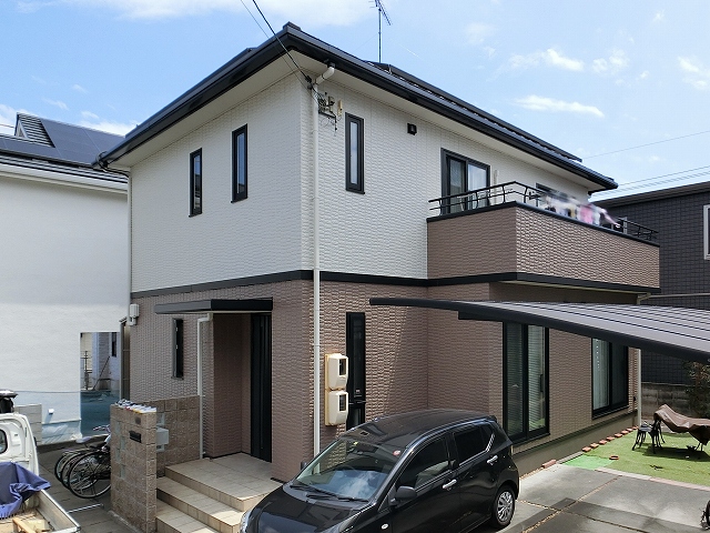 倉敷市　無機塗料で塗装したお家の完成