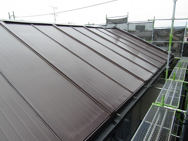 屋根の塗装完成