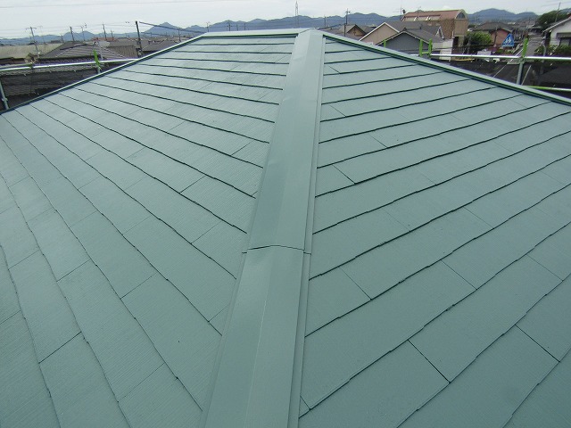 屋根の塗装完成