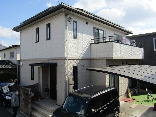 外壁塗装施工前全景