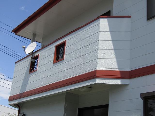 外壁の塗り分けが美しい