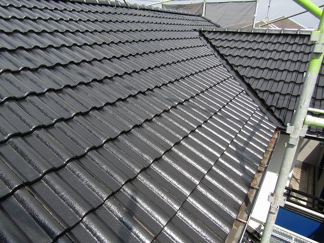 モニエル瓦の塗装完成