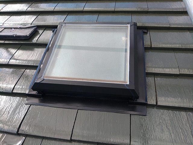 屋根板金部の塗装完成