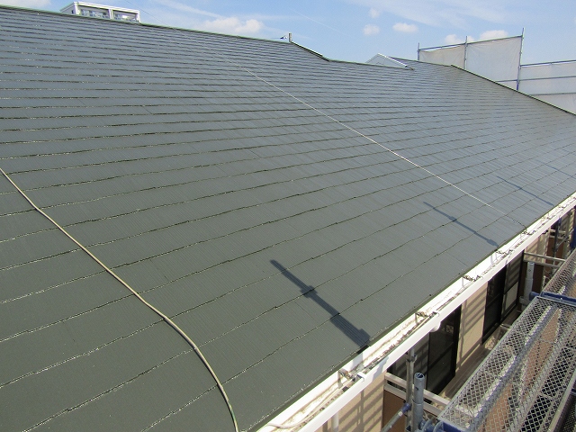 屋根の塗装完成