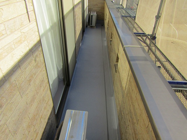 バルコニー防水工事完成