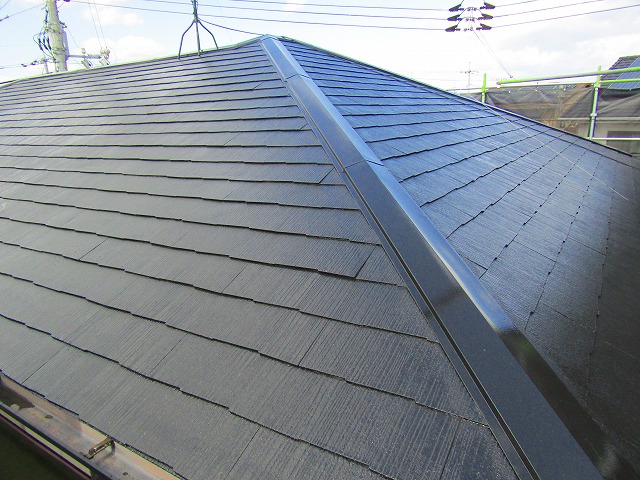無機塗料で塗装した屋根