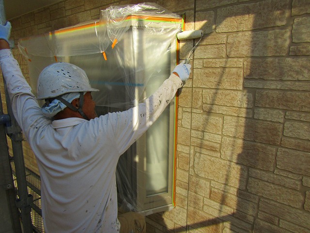 上塗り1回目を塗装