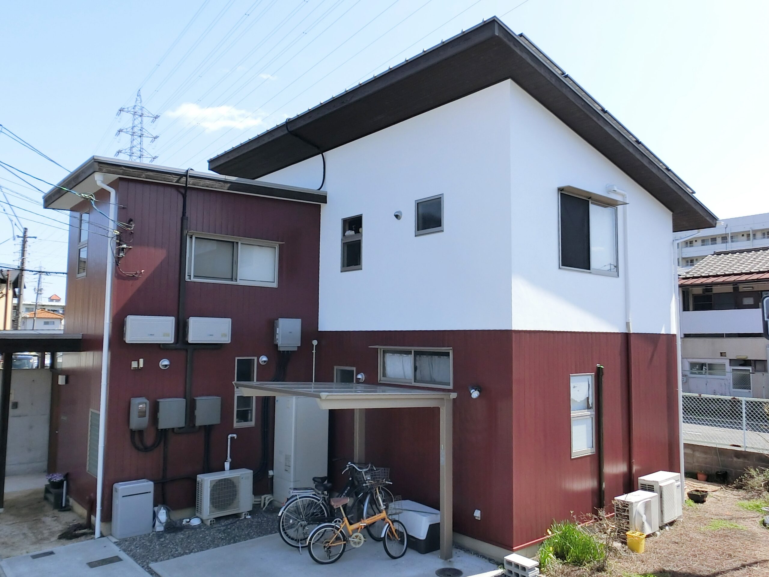 岡山市の外壁塗装工事完成