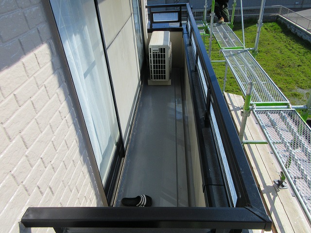 バルコニー防水工事　完成