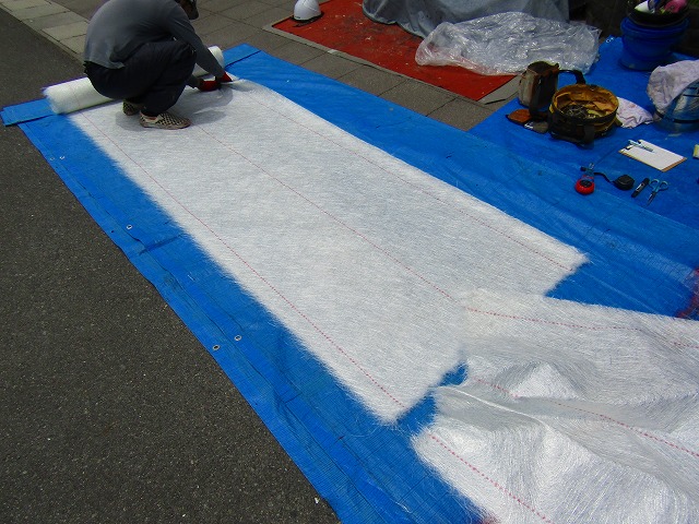 FRP防水のガラス繊維マット