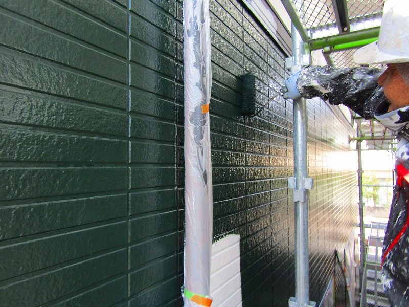 外壁上塗り2回目