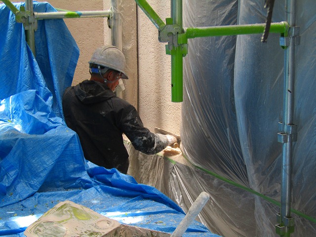 トラバーチン 左官