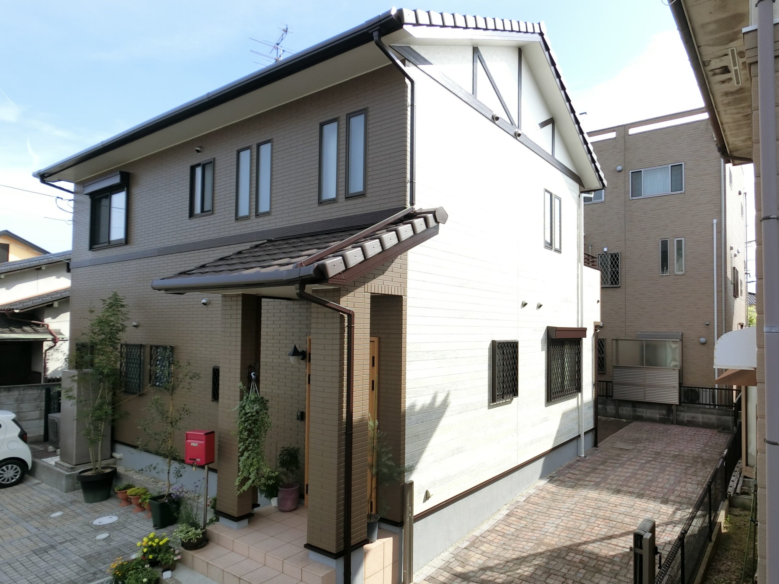 外壁塗装　張り替え工事 完成