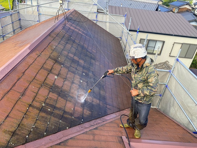 屋根の洗浄